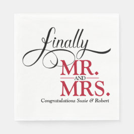 Servilleta De Papel Finalmente Sr. y Sra. Wedding Cocktail