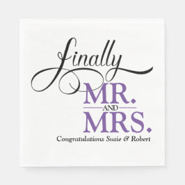 Servilleta De Papel Finalmente Sr. y Sra. Wedding Cocktail
