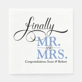 Servilleta De Papel Finalmente Sr. y Sra. Wedding Cocktail