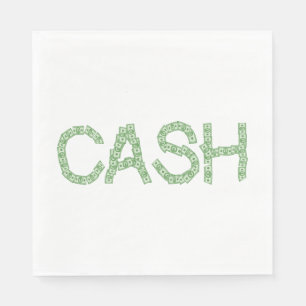 Servilleta De Papel Finanzas Verdes de Cash Money Word