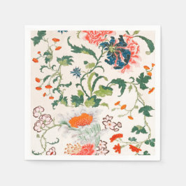 Servilleta De Papel Fine Chinese silk flower design mid 18th century