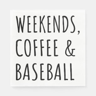 Servilleta De Papel Fines de semana, Café Y Béisbol Yo
