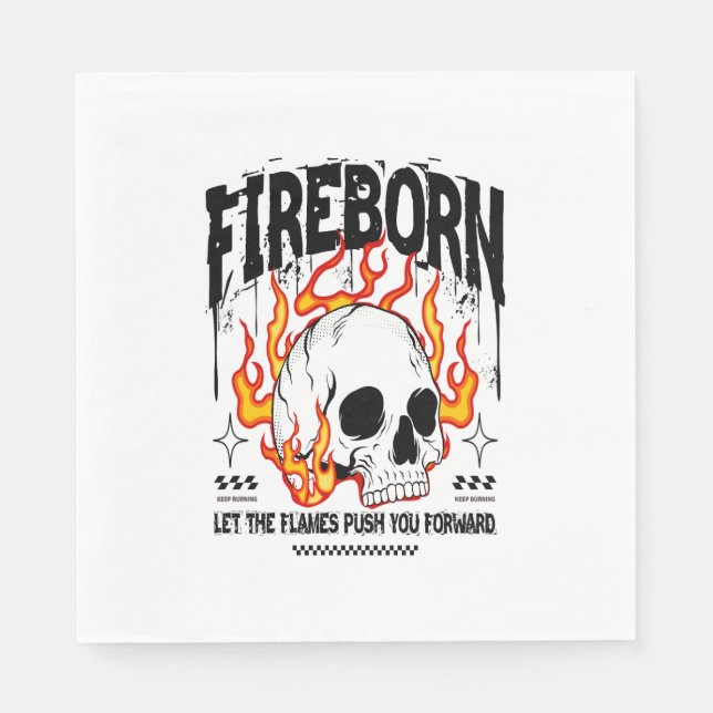 Servilleta De Papel Fireborn Skull Urban Streetwear (Anverso)
