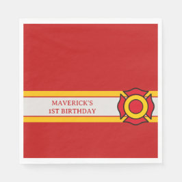 Servilleta De Papel Firefighter Sound The Alarm 1st Birthday