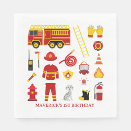 Servilleta De Papel Firefighter Sound The Alarm Birthday