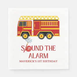 Servilleta De Papel Firefighter Sound The Alarm Birthday