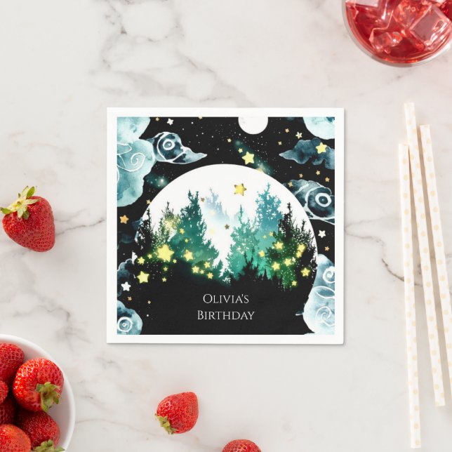 Servilleta De Papel Firefly Whimsy Woodland Cumpleaños (In situ)