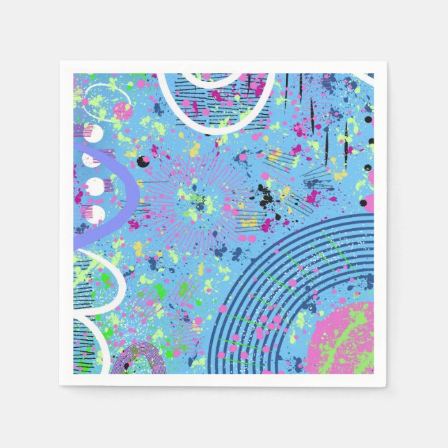 Servilleta De Papel Fireworks Show  (Anverso)