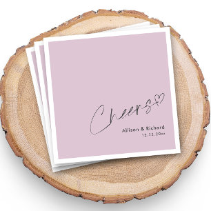 Servilleta De Papel Firma caprichosa de lila para bodas Cheers