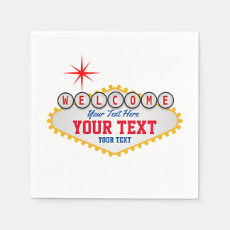 Servilleta De Papel Firma de bienvenida de Las Vegas en tus pañales de