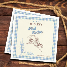 Servilleta De Papel First Rodeo Western Boy 1st Birthday Paper Napkin