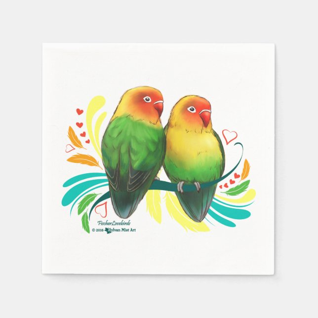 Servilleta De Papel Fischer Lovebirds (Anverso)