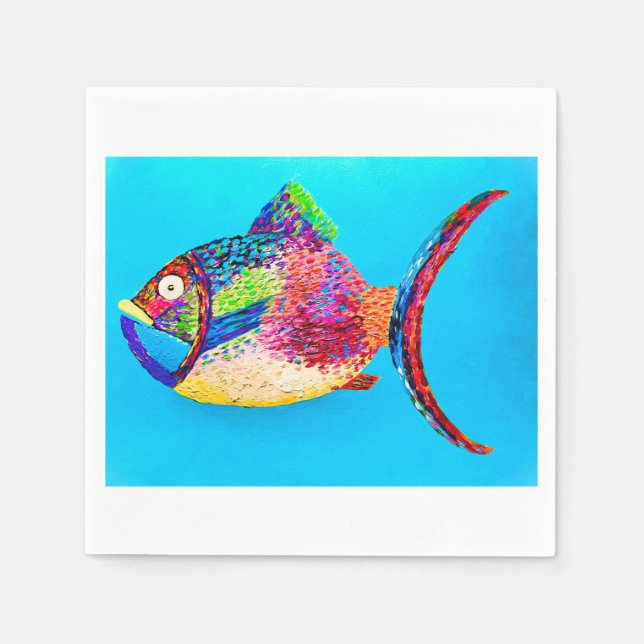 Servilleta De Papel Fish Cocktail Napkin (Anverso)