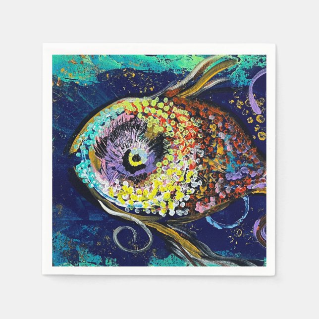 Servilleta De Papel Fish Cocktail Napkins (Anverso)