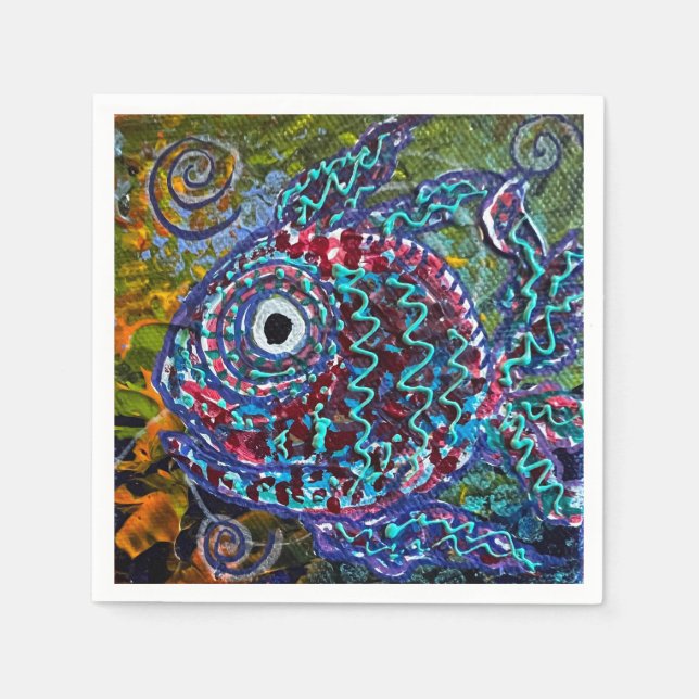 Servilleta De Papel Fish Napkins (Anverso)