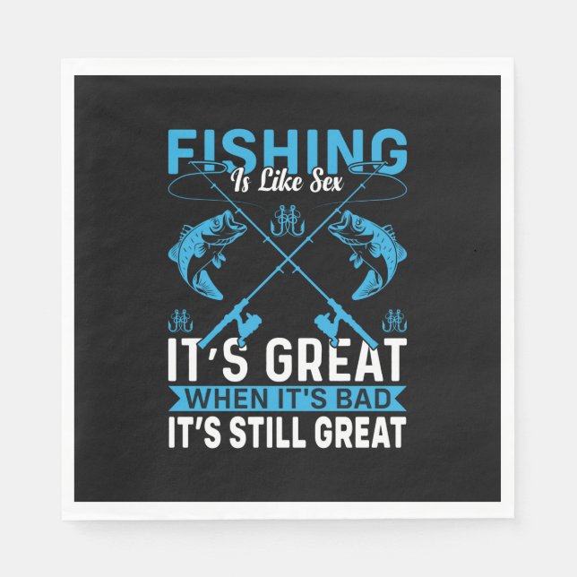 Servilleta De Papel Fisher Gift Fishing Is Great (Anverso)