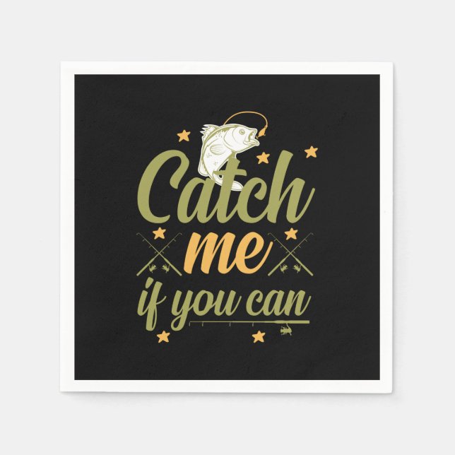 Servilleta De Papel Fishing Art Catch Me If You Can (Anverso)