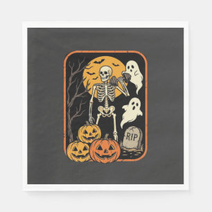 Servilleta De Papel Fitness Halloween Esqueleto Fantasma Calabaza Entr