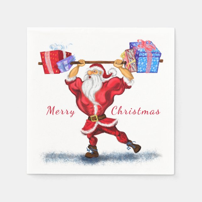Servilleta De Papel Fitness Santa Claus Napkins (Anverso)