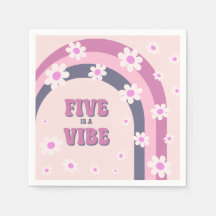 Five es un Vibe Retro Arcoíris Margarita Niña 5º