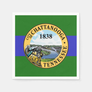 Servilleta De Papel Flag of Chattanooga, Tennessee