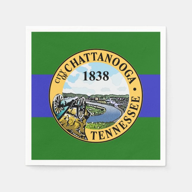 Servilleta De Papel Flag of Chattanooga, Tennessee (Anverso)