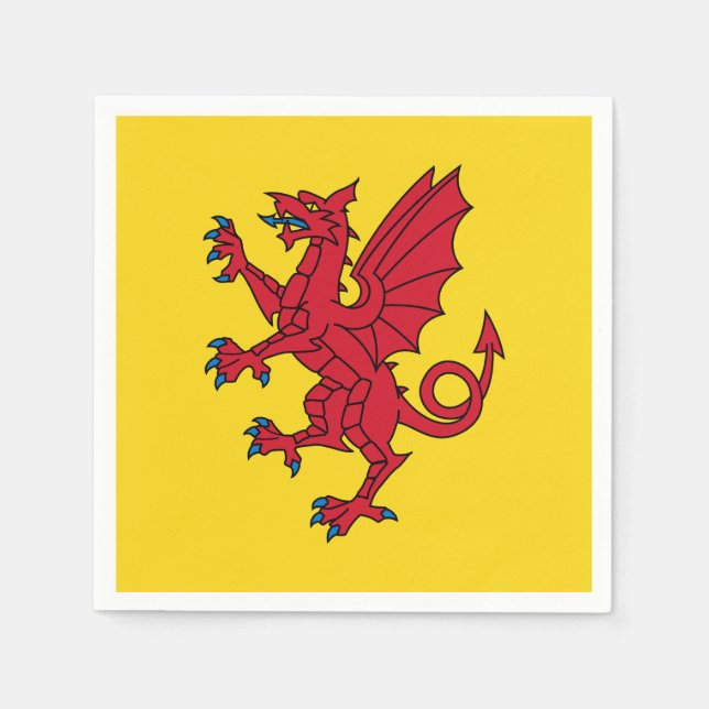 Servilleta De Papel Flag of Somerset Paper Napkins (Anverso)