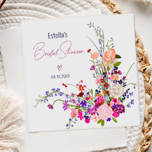 Servilleta De Papel Flaires de flores silvestres chic modernas para de