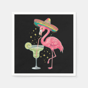 Servilleta De Papel Flamenco bebiendo Margarita divertido Poncho mexic