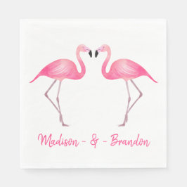 Servilleta De Papel Flamenco Rosa Boda Tropical Bridal Shower Luau