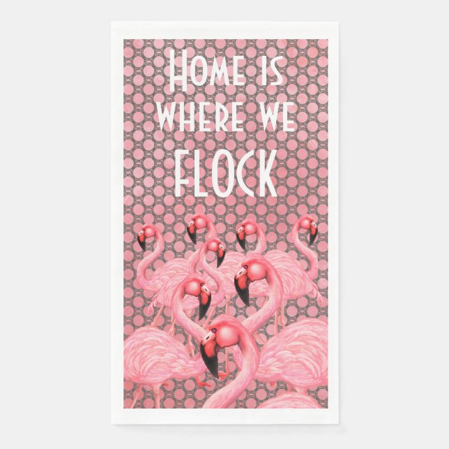 Servilleta De Papel Flamencos en el desfile (Anverso)