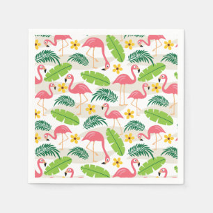 Servilleta De Papel Flamencos en las servilletas del paraíso