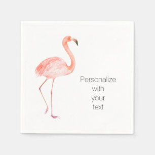 Servilleta De Papel Flamencos rosados personalizados