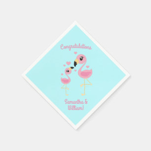 Servilleta De Papel Flamingo Baby Shower Cute Tropical