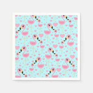 Servilleta De Papel Flamingo Baby Shower Cute Tropical