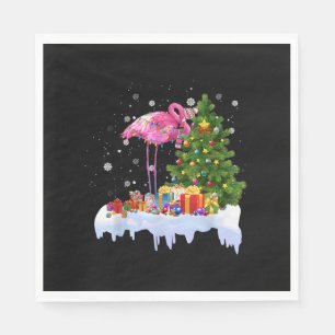 Servilleta De Papel Flamingo Christmas Tree Lights