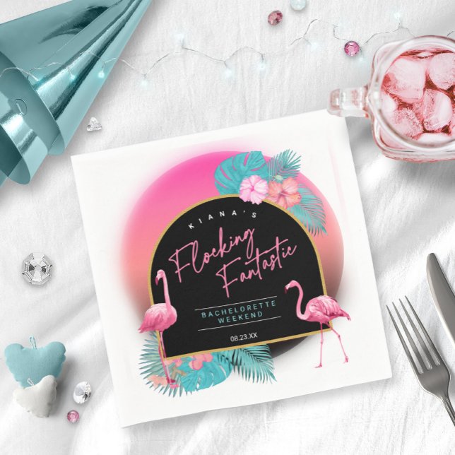 Servilleta De Papel Flamingo Despedida de Soltera Bandada Fantástica V (Subido por el creador)