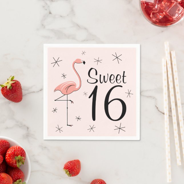 Servilleta De Papel Flamingo Dulce Rosa 16 servilletas de papel (In situ)