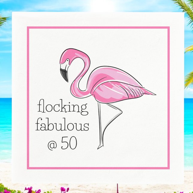 Servilleta De Papel Flamingo en bandadas fabulosas en el Fiesta de los (Subido por el creador)