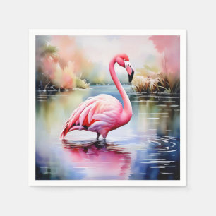 Servilleta De Papel Flamingo en el agua