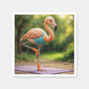 Servilleta De Papel Flamingo en una manga de yoga