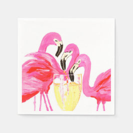 Servilleta De Papel Flamingo en vino blanco
