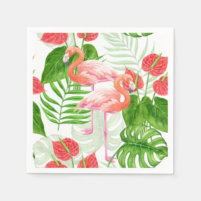 Servilleta De Papel Flamingo garden (Anverso)