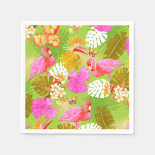 Servilleta De Papel Flamingo Garden Bright Green