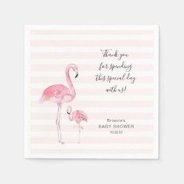 Servilleta De Papel Flamingo madre e hija bebé ducha pañales