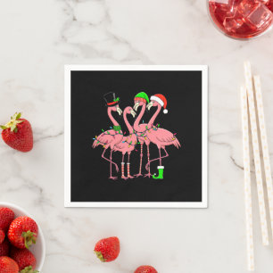Servilleta De Papel Flamingo Merry Christmas Funny Flamingo Lover Rega