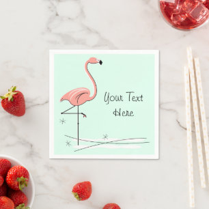 Servilleta De Papel Flamingo Ocean Aqua Toallas de papel de texto