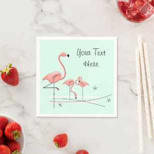 Servilleta De Papel Flamingo Ocean Aqua Trio 4 Toallas de papel de tex