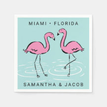 Flamingo rosa Añadir nombres y ubicación