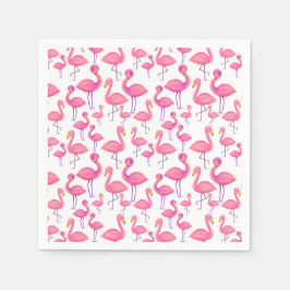 Servilleta De Papel Flamingo rosa Baby Shower moderno
